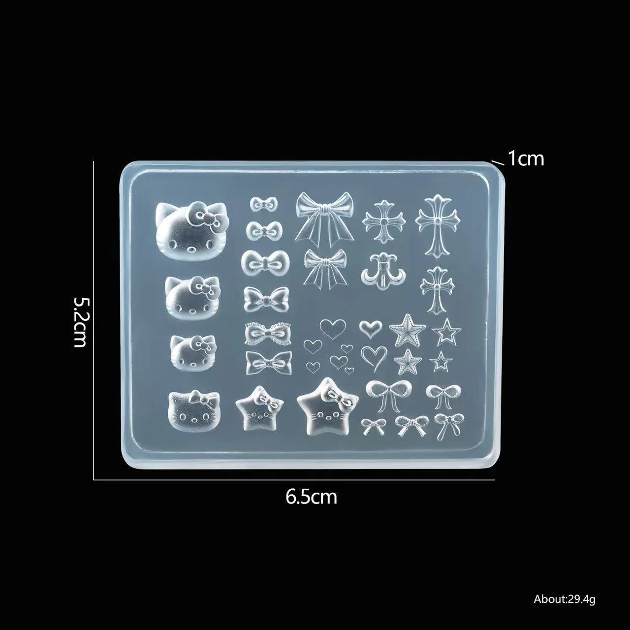 3D Nail Charm Mold 14 - Cat - Image 3
