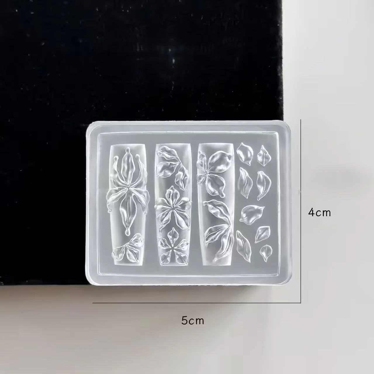 3D Nail Charm Mold 16 - Leaves & Flowers - Image 2