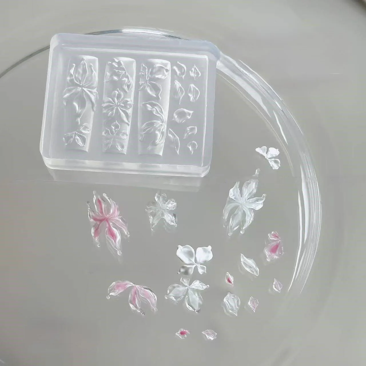 3D Nail Charm Mold 16 - Leaves & Flowers - Image 3