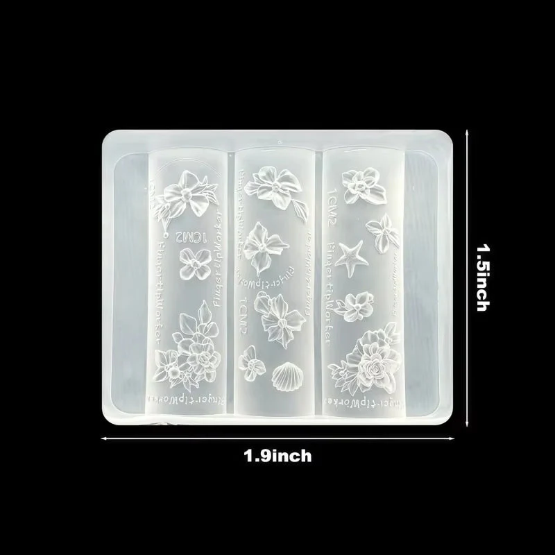3D Nail Charm Mold 24 - Flower & Sea Star - Image 4