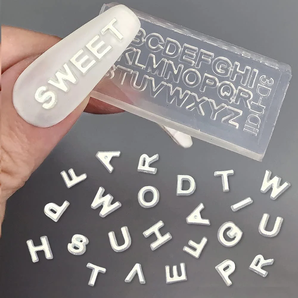 3D Nail Charm Mold 6 - Alphabet - Image 2