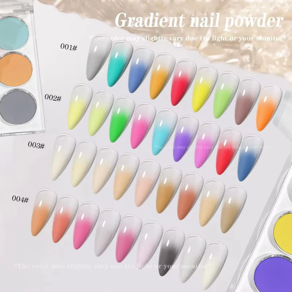 9 Colors Gradient Nail Powder 003# Choco Cinnamon - Image 3