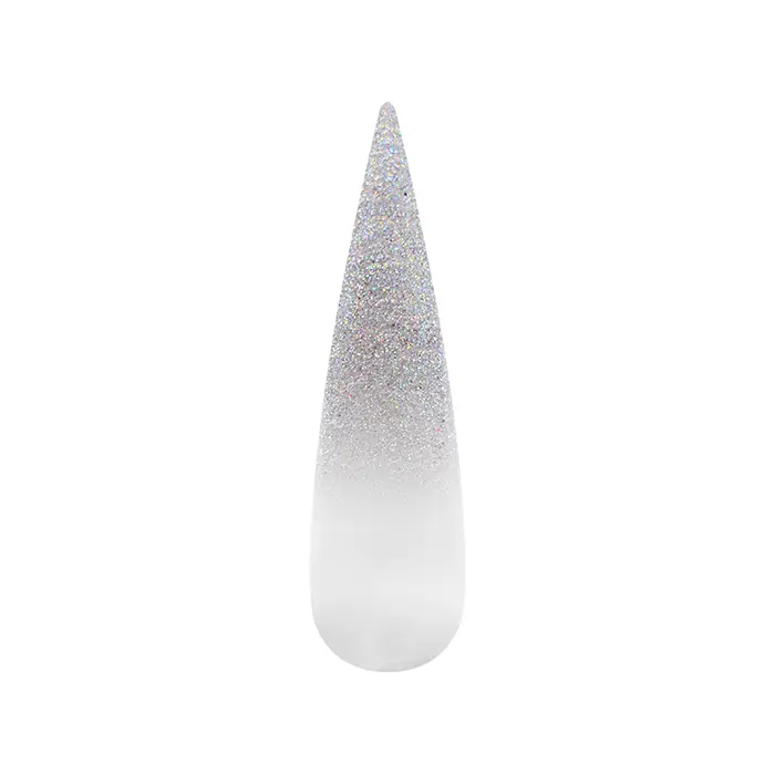 Air Ombre Spray Powder Nails - Metallic Silver Colors - AO133