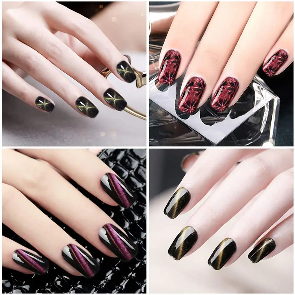 Cat Eye Magnet Nail Art No6 - Checks - Image 4