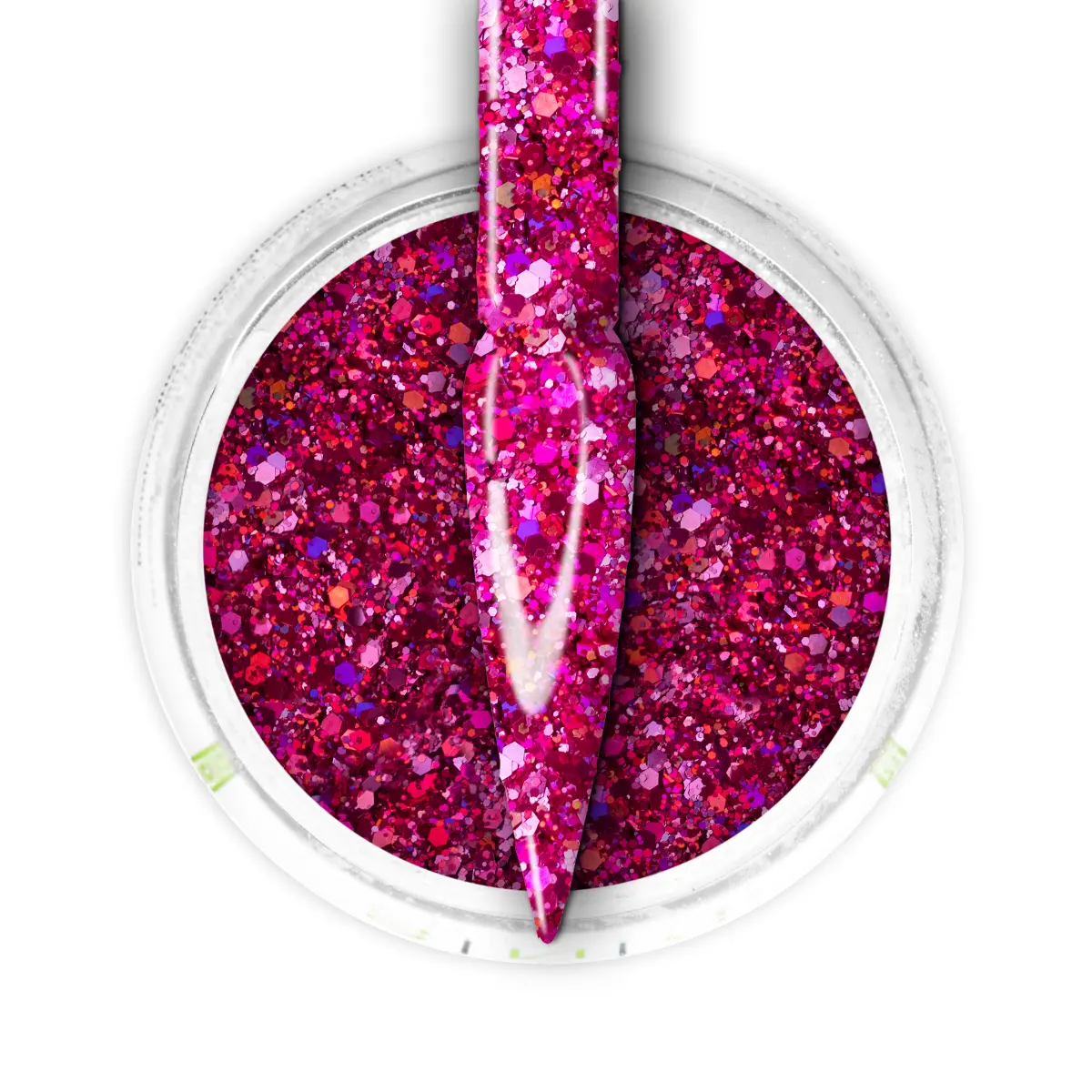 Ombre Glitter Nail Art - Fuchsia Pink Colors - GO07 - Image 4