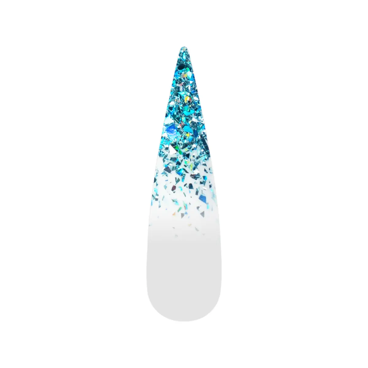 Ombre Glitter Nail Art - Light Blue Aqua Colors - GO11 - Image 2