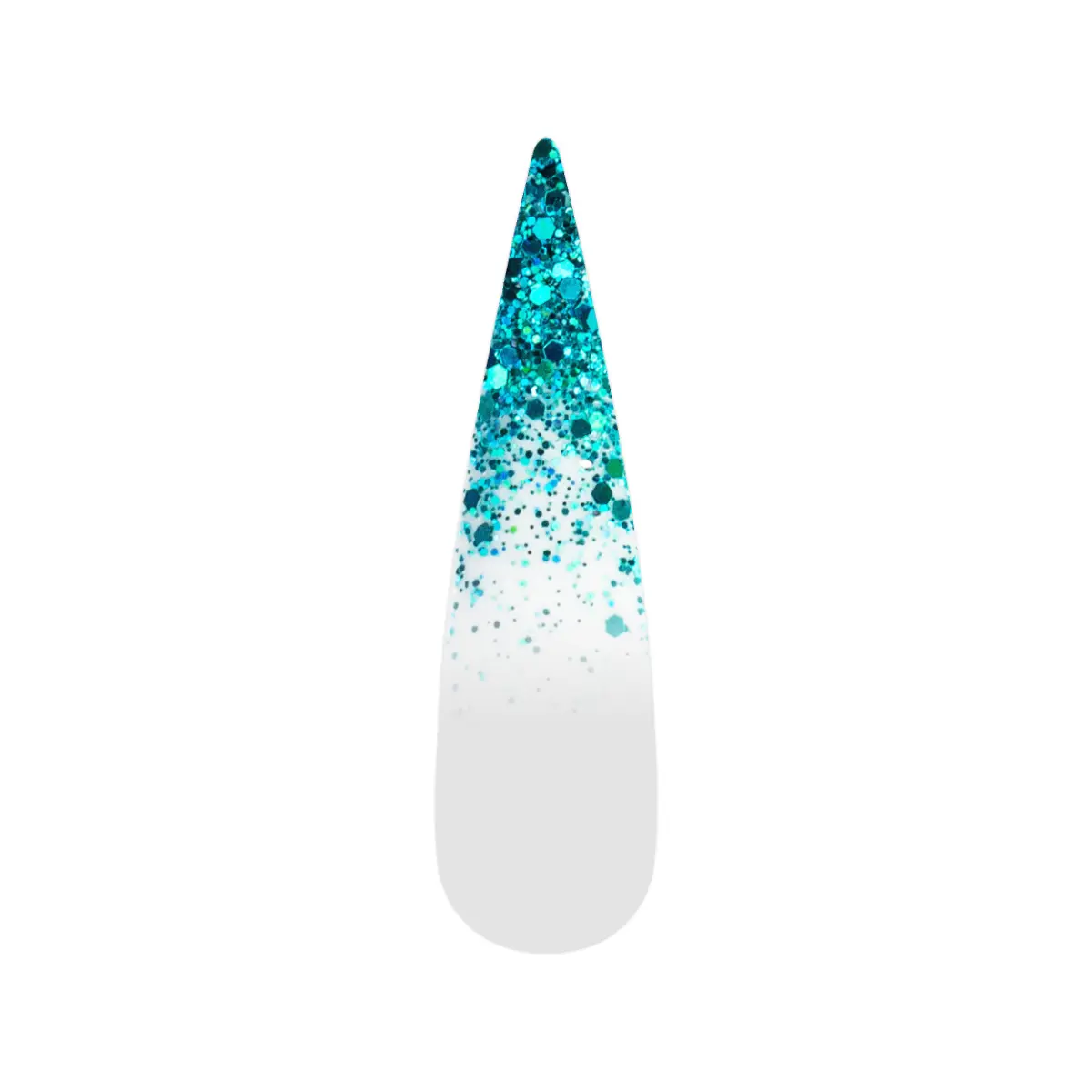 Ombre Glitter Nail Art - Turquoise Colors - GO04 - Image 2