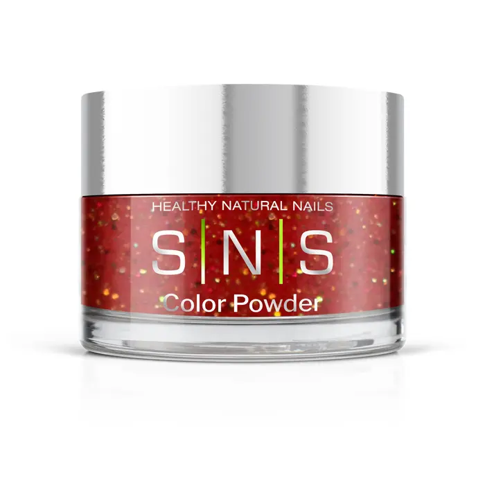 SNS Dipping Powder -Negril- Red, Orange Glitter Colors - 0.5oz (DIY)