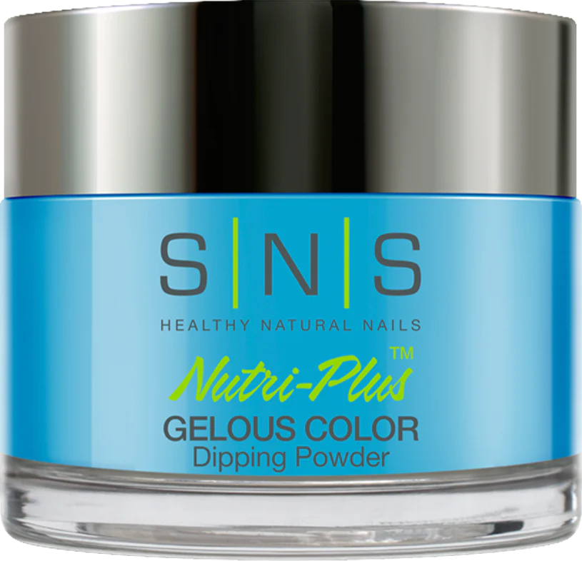 SNS Dipping Powder Nail - LG04 - Blue Curacao - Image 3