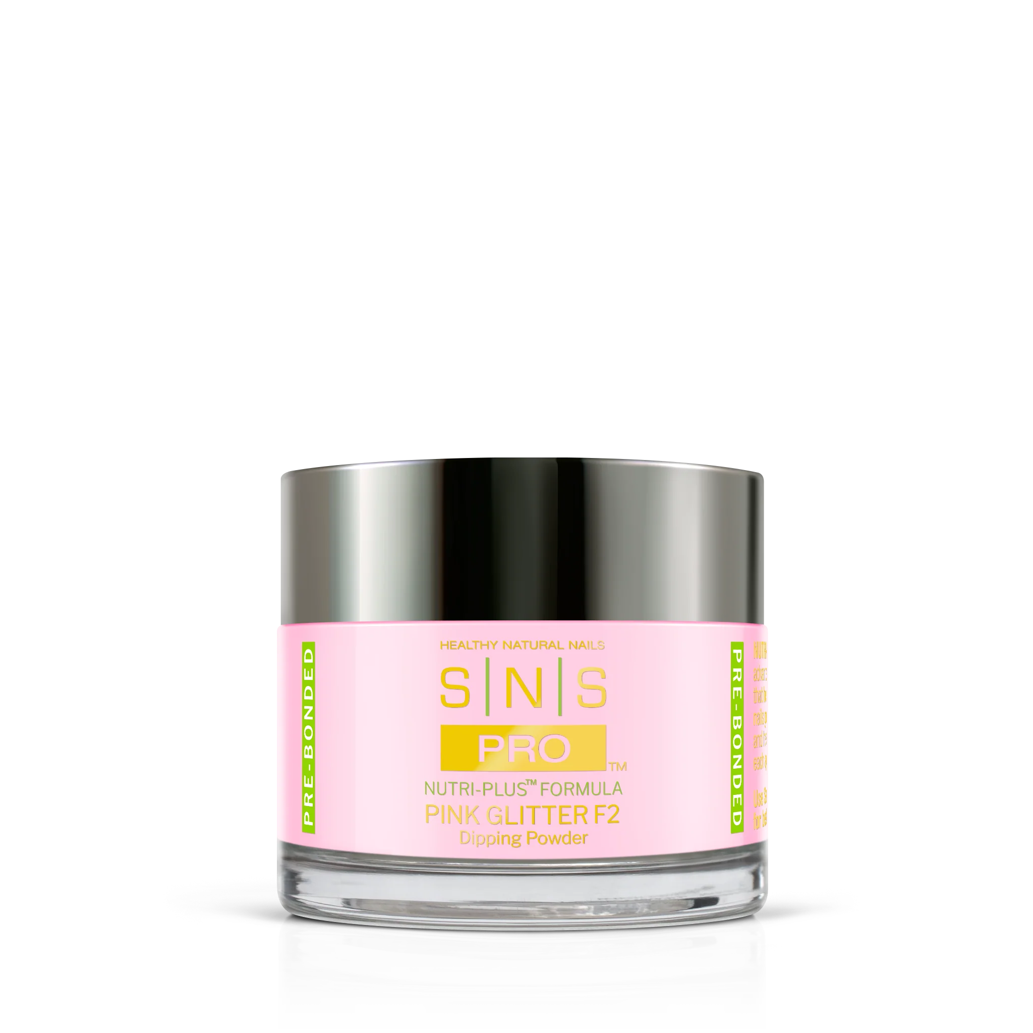 SNS Pink Glitter Dipping Powder Pink & White F2