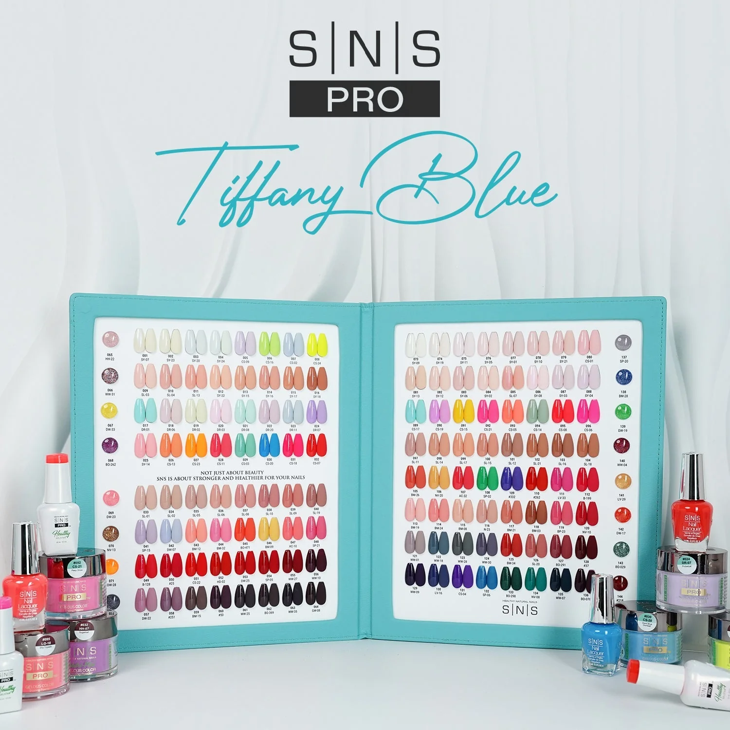 SNS Tiffany Blue 4-In-1 Collection - 144 Dip, Gel & Lacquer Matching Combos
