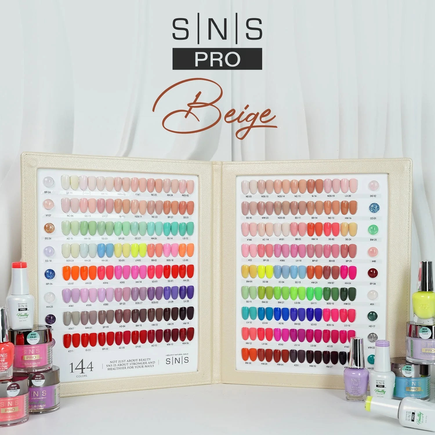 SNS Pro Dipping Powder - Set 144 Colors - Beige Collection