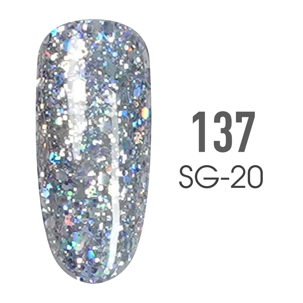 SNS Pro Gel Nail Polish Duo - 137 SG20 - SILVER PAGODA - Burgundy Collection