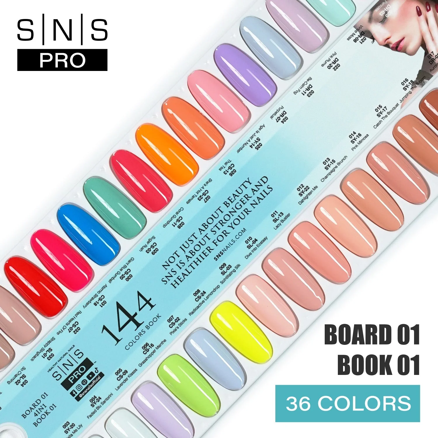 SNS Pro Gel Nail Polish Duo - Set 36 Colors - Board 1 (001 - 036) - Tiffany Blue Collection - Image 2