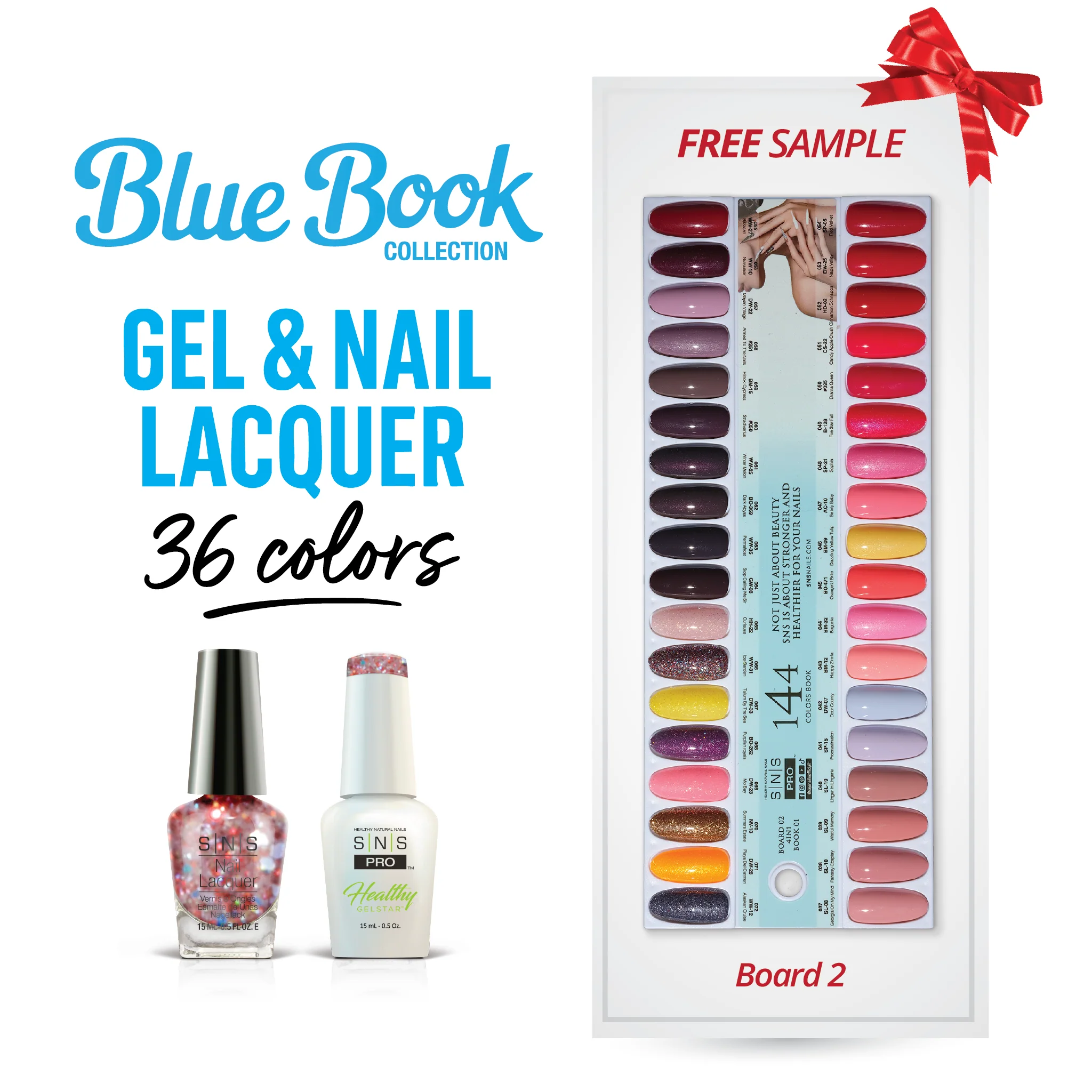 SNS Pro Gel Nail Polish Duo - Set 36 Colors - Board 2 (037 - 072) - Tiffany Blue Collection