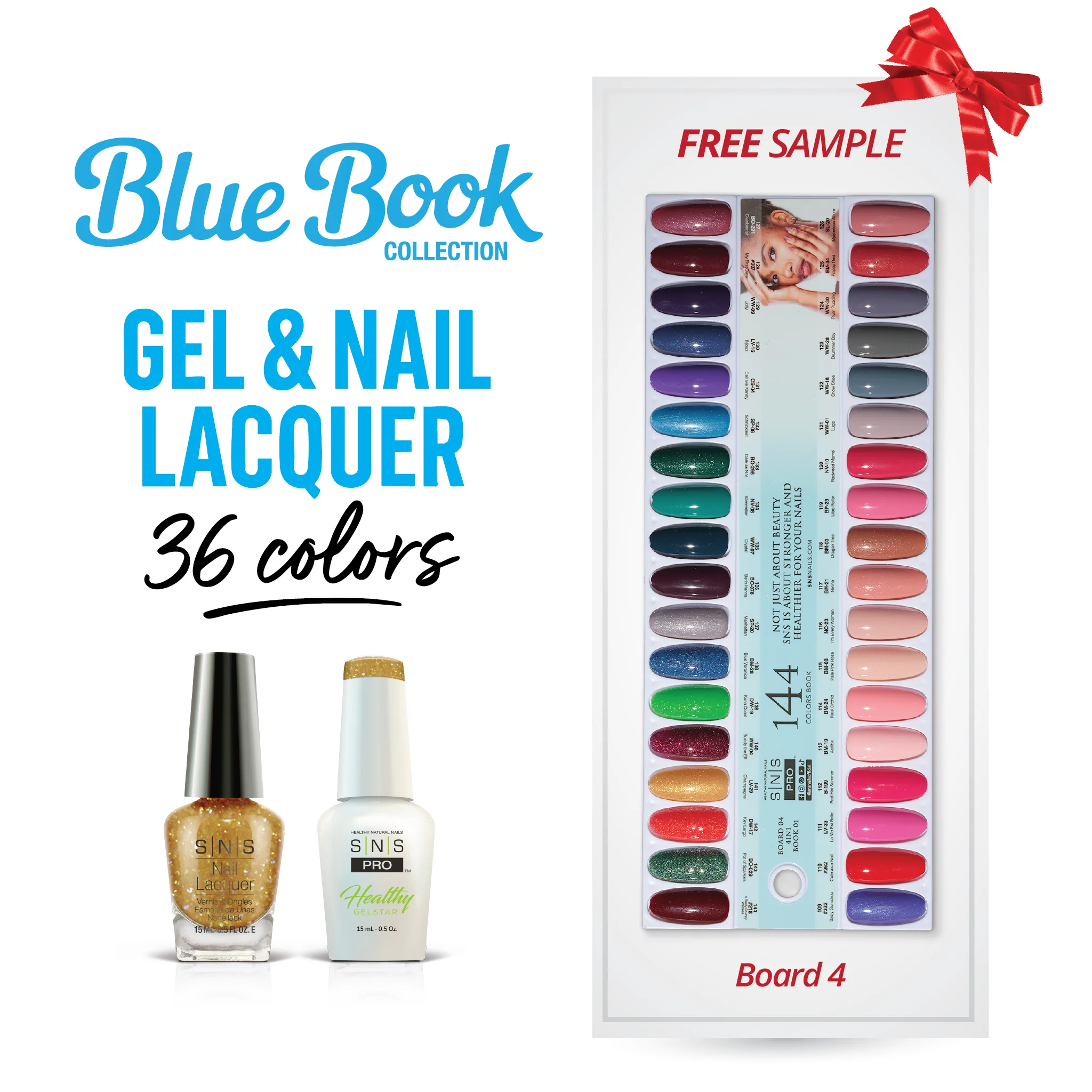 SNS Pro Gel Nail Polish Duo - Set 36 Colors - Board 4 (109-144) - Tiffany Blue Collection