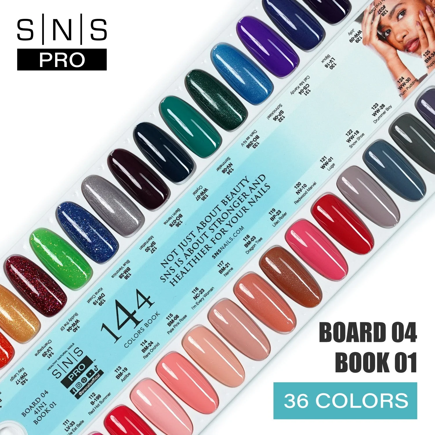 SNS Pro Gel Nail Polish Duo - Set 36 Colors - Board 4 (109-144) - Tiffany Blue Collection - Image 2