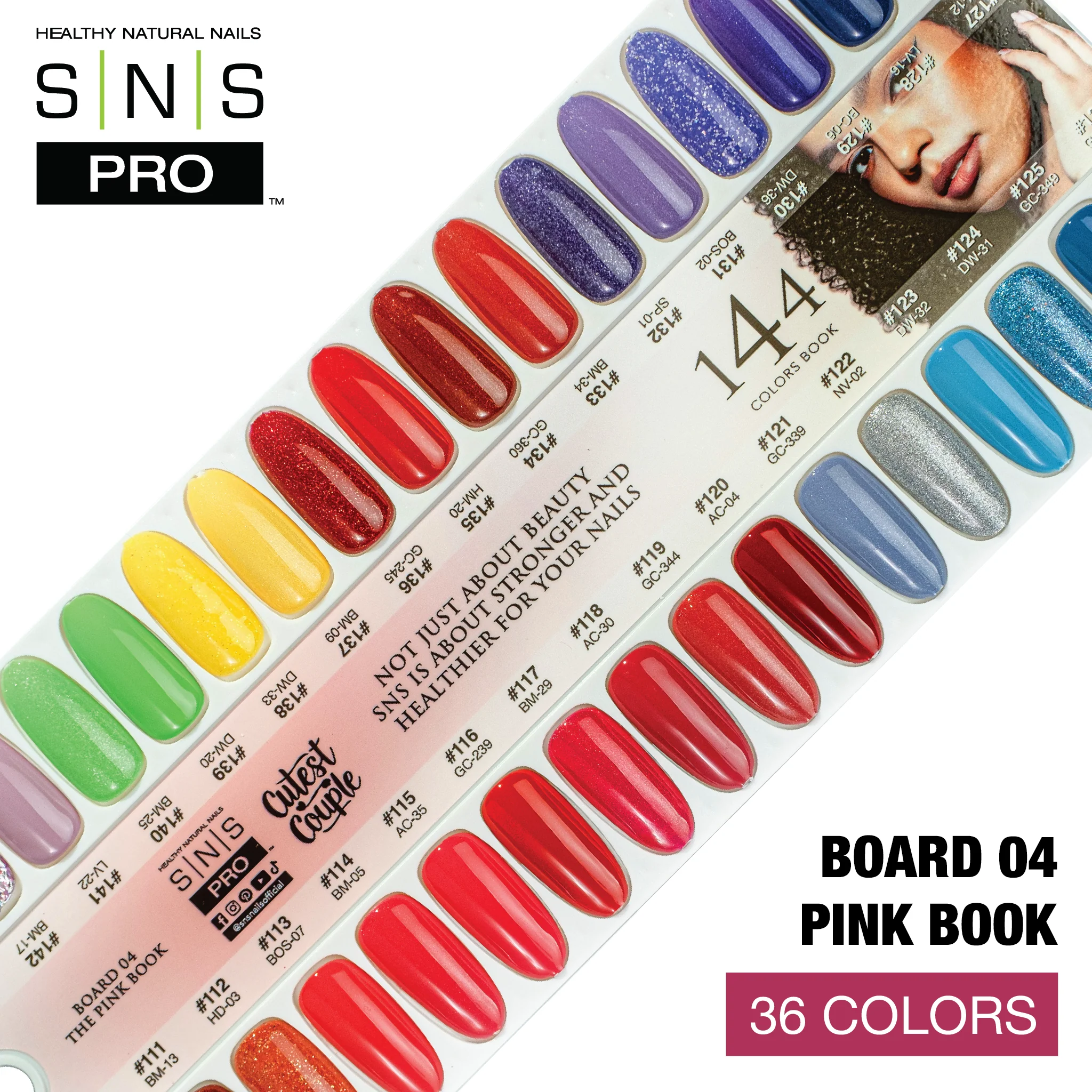 SNS Pro Gel Nail Polish Duo Set 36 Colors - Board 4 Pink Collection (109 - 144) - Image 2