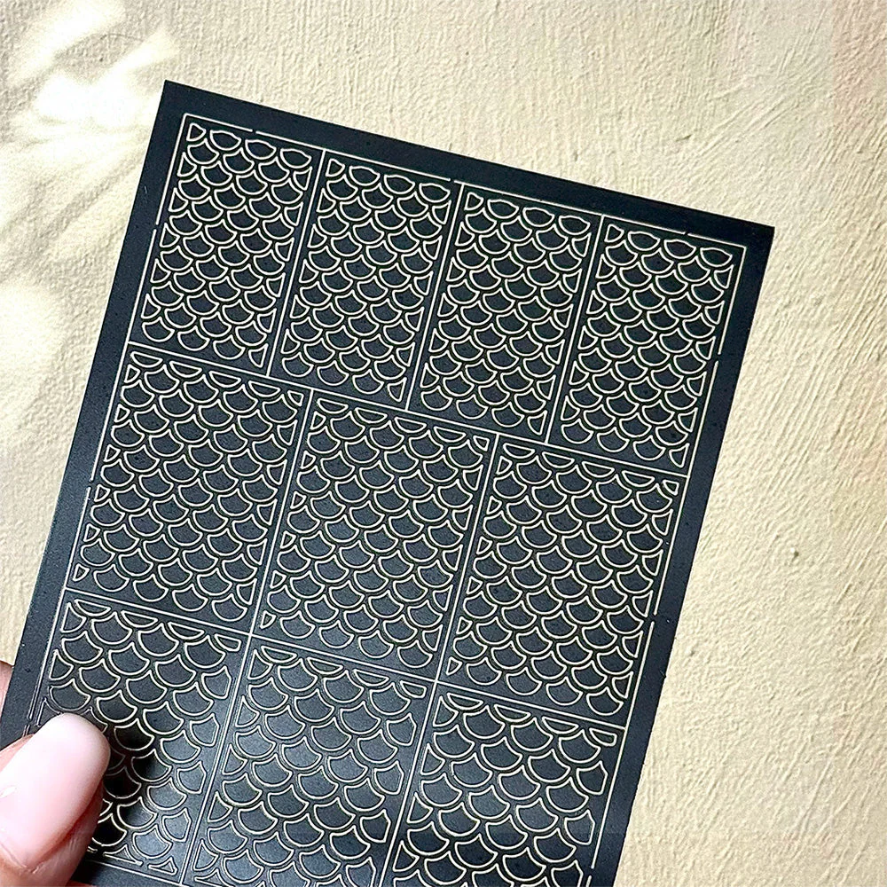 Spray Painted Nail Art Stickers H368 - Scales